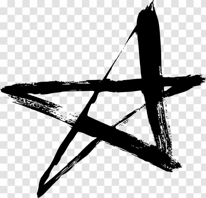 Photography Black And White Grunge - Silhouette - Watercolor Star Transparent PNG