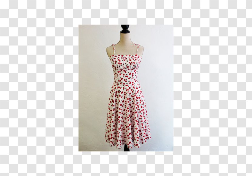Polka Dot Shoulder Cocktail Dress Clothing - Bo Transparent PNG