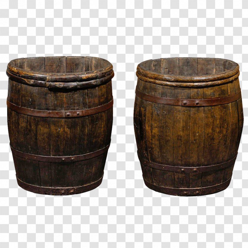 Barrel 19th Century Bucket Whiskey Wine - Brass Transparent PNG