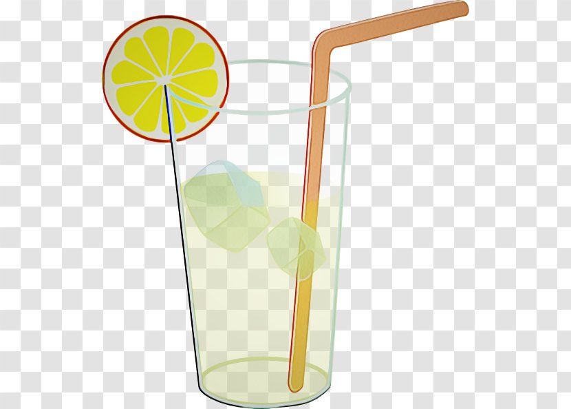 Drinking Straw Drink Highball Glass Lime - Cocktail Citrus Transparent PNG