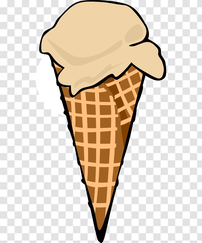 Ice Cream Cone Sundae Chocolate - Wafer - Fast Food Image Transparent PNG