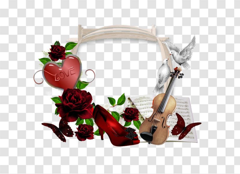 Picture Frame Red - Rose - Dark Roses Violin Tablature Border Transparent PNG