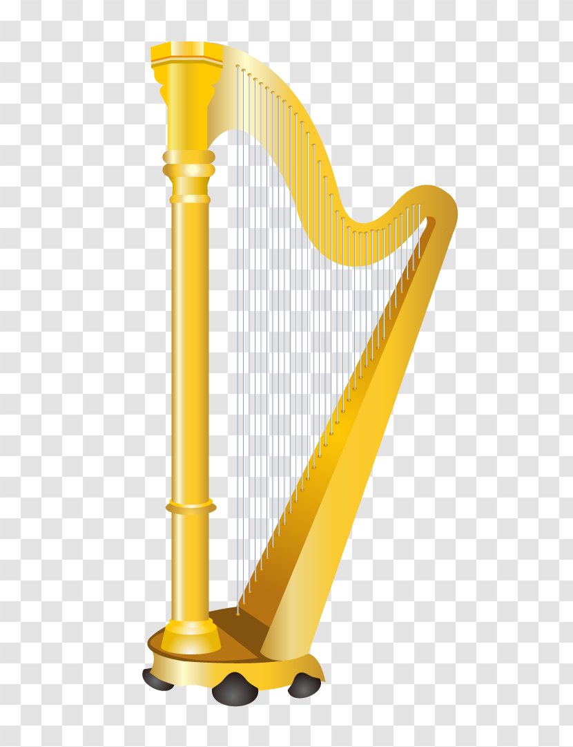 Musical Instrument Harp Clip Art - Silhouette - Instruments Transparent PNG
