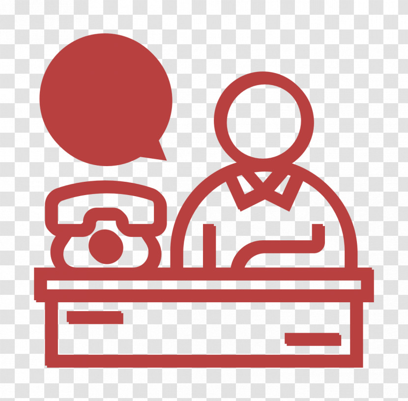 Professions And Jobs Icon Hotel Services Icon Reception Icon Transparent PNG