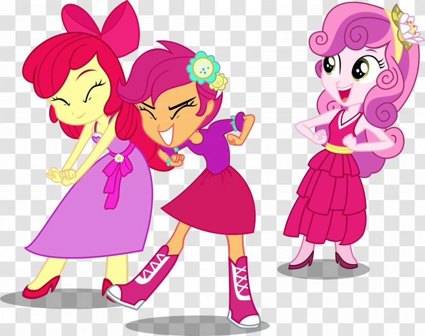 Pony Rarity Sweetie Belle Scootaloo Apple Bloom - Watercolor - Girls Generation Transparent PNG