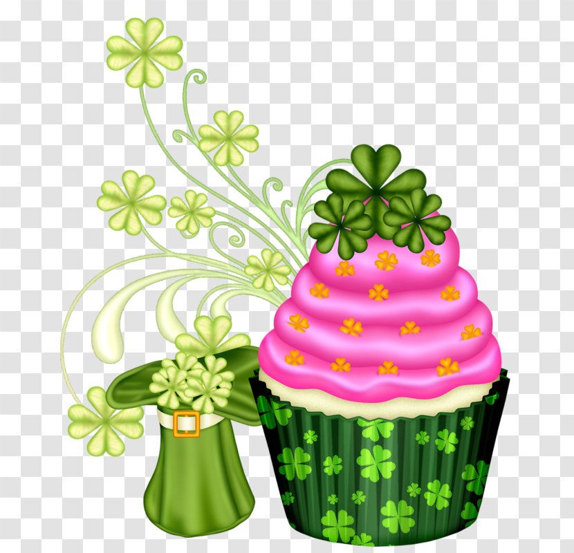 Cupcake Saint Patrick's Day Frosting & Icing Clip Art - Vanilla - Patrick Transparent PNG