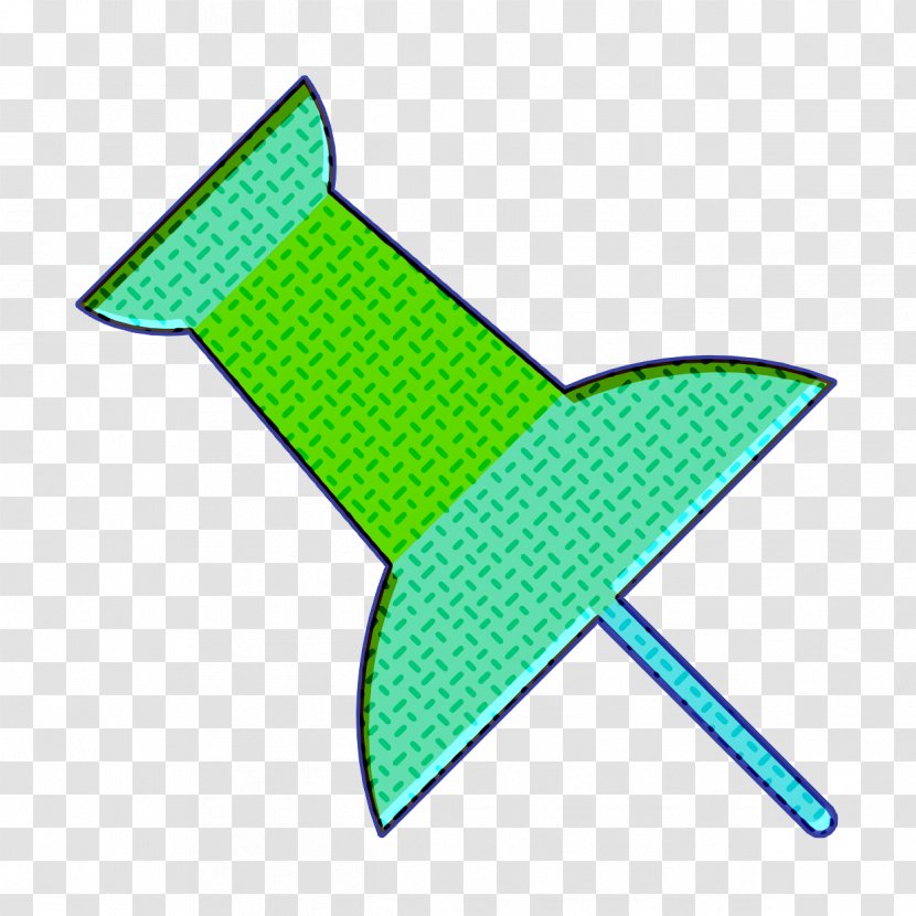 Essential Icon Push Pin - Green - Diagram Wing Transparent PNG