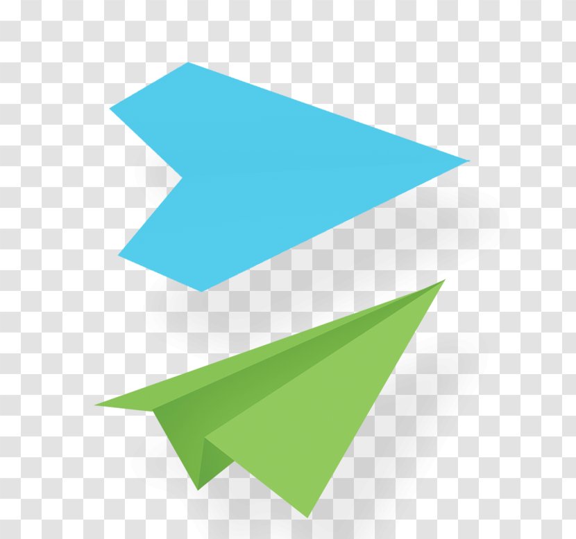 Airplane Paper Plane Green - Blue Transparent PNG