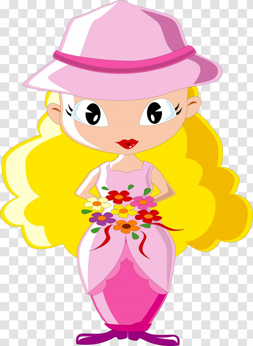 Flower Clip Art - Smile - Holding Flowers Transparent PNG