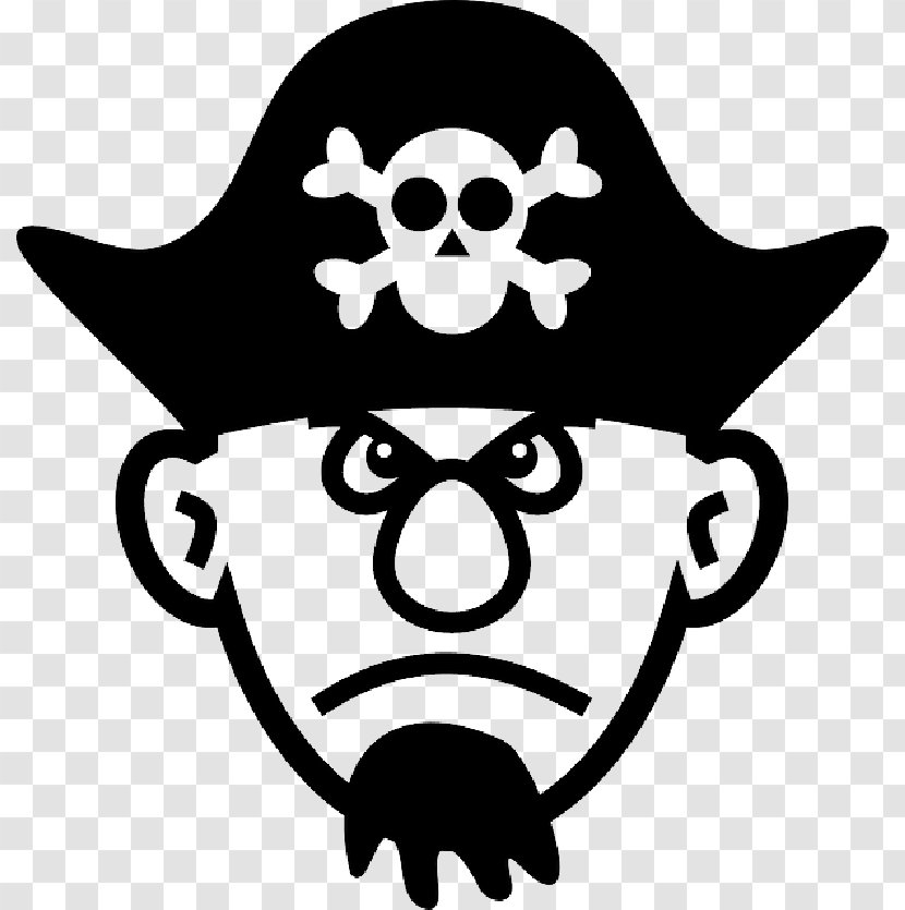 Clip Art Piracy Vector Graphics Skull And Crossbones Openclipart - Colored Transparent PNG