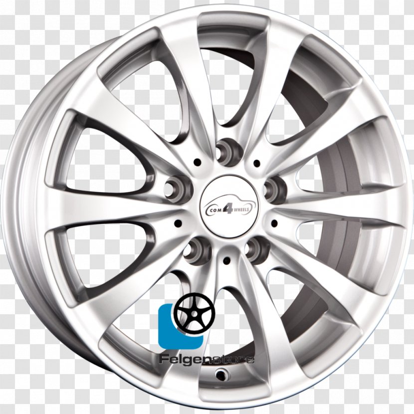 Alloy Wheel Autofelge Rim Spoke - Black And White Transparent PNG