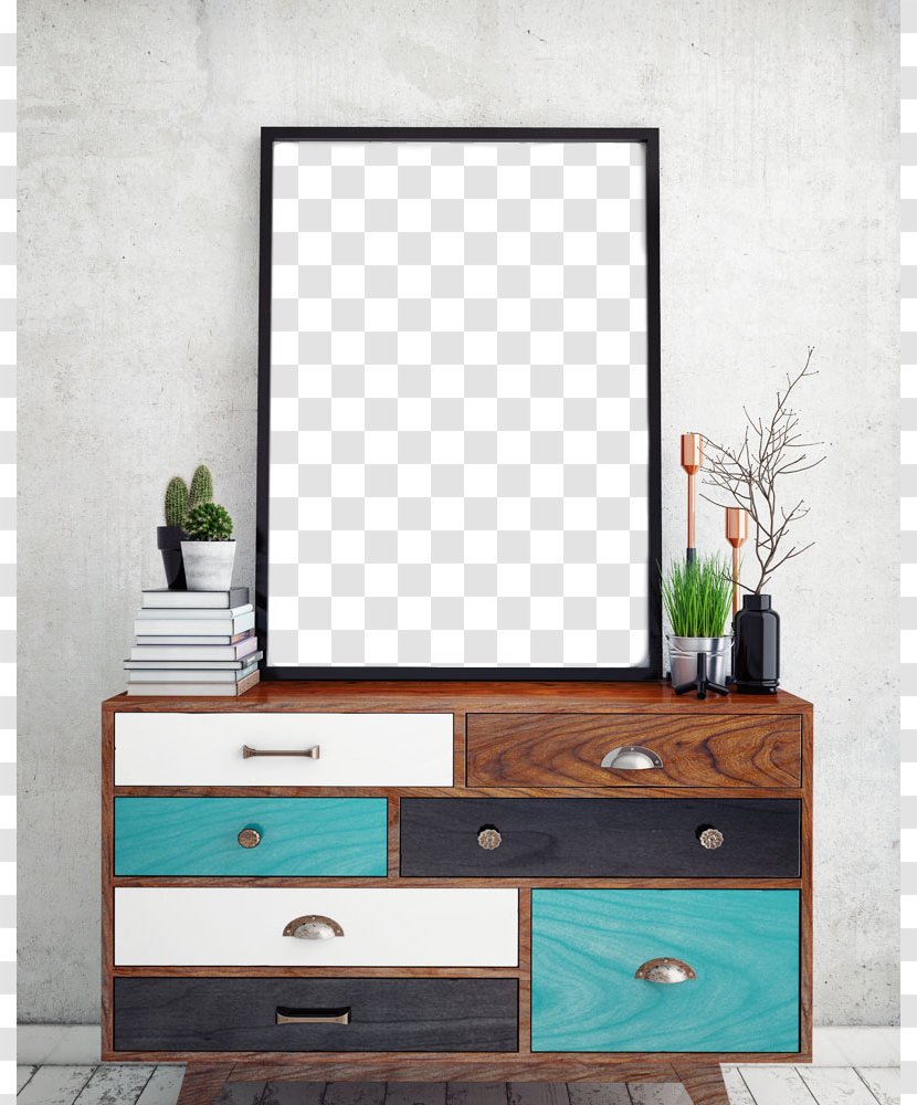 Furniture Drawer Chest Of Drawers Table Room - Mirror - Interior Design Transparent PNG