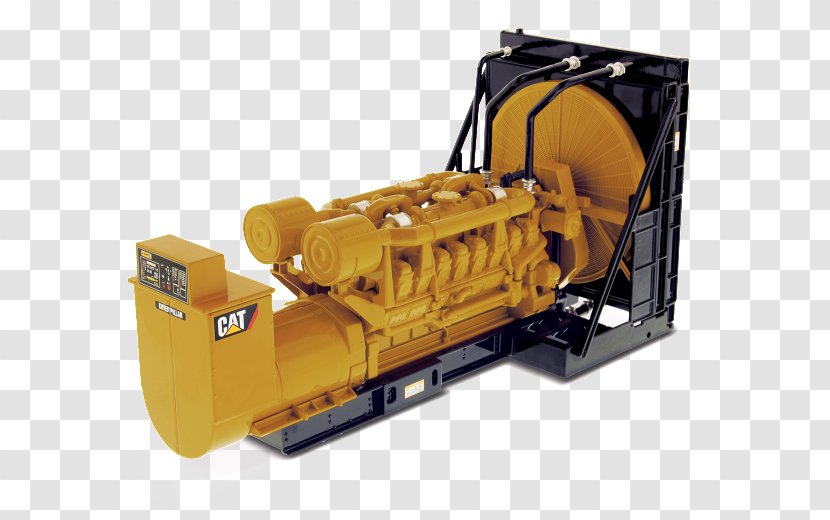 Electric Generator Caterpillar Inc. Engine-generator Die-cast Toy Excavator Transparent PNG