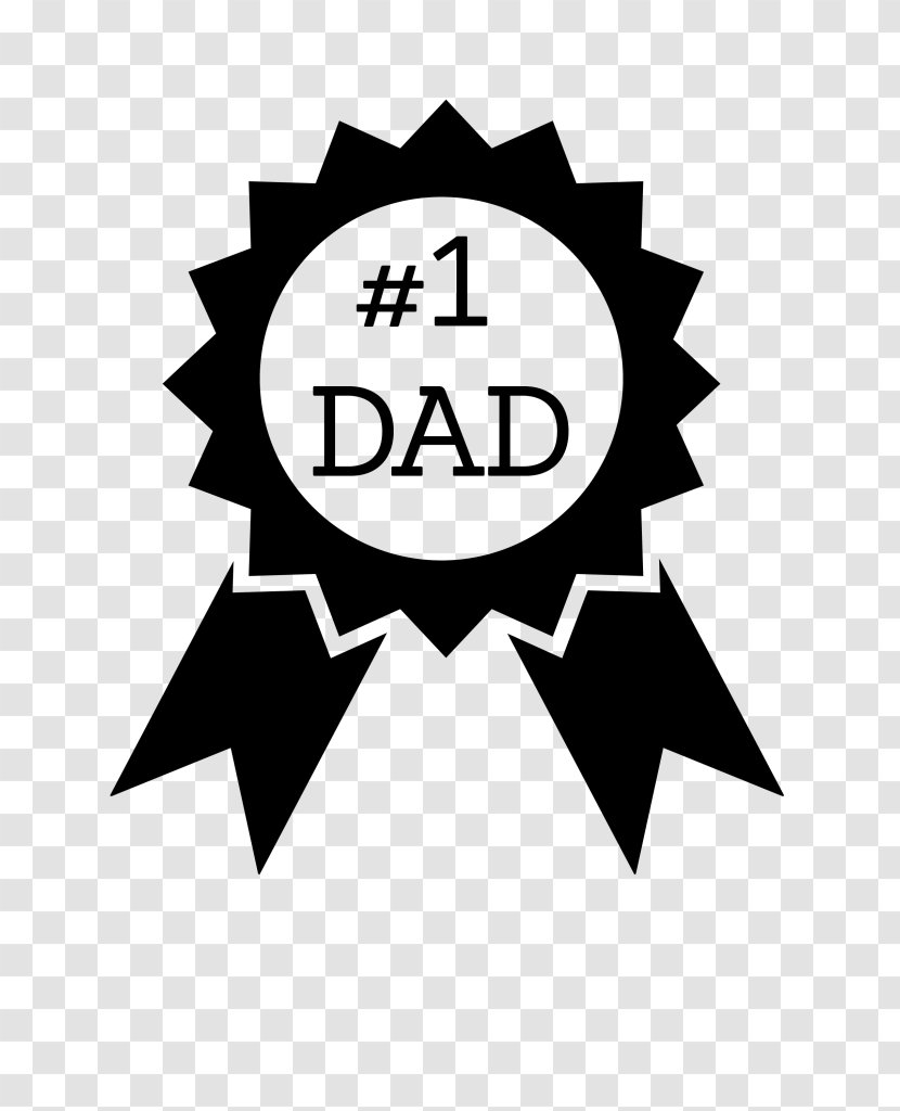 Clip Art Image - Blackandwhite - Fathers Day Background Dad Transparent PNG