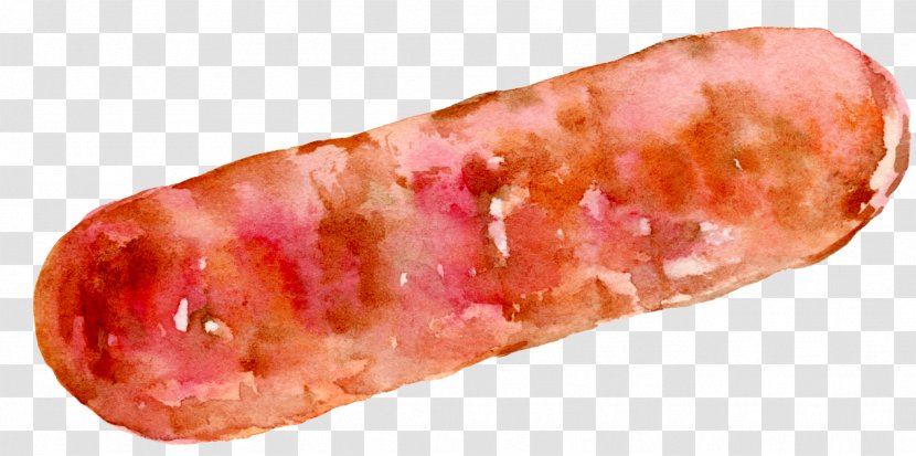 Chinese Sausage Hot Dog Salami Bacon - Silhouette Transparent PNG