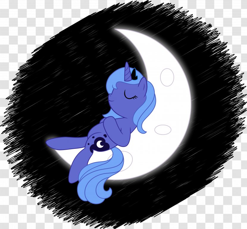 Cartoon Princess Luna Character Illustration Image - Crescent Moon Transparent PNG