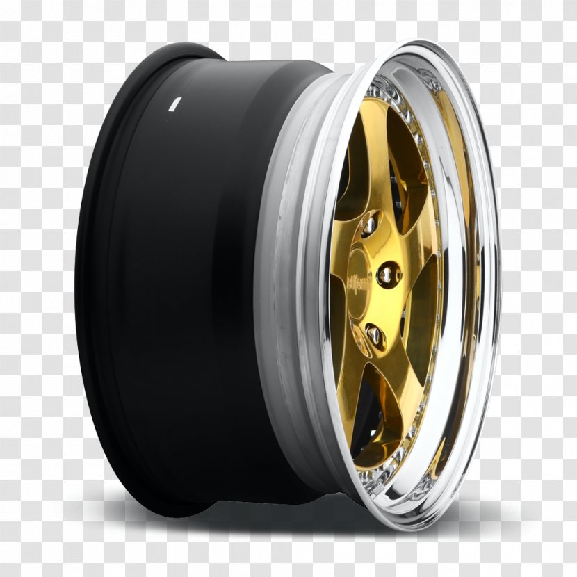 Alloy Wheel Car Rim Tire - Auto Part - GOLD Lip Transparent PNG