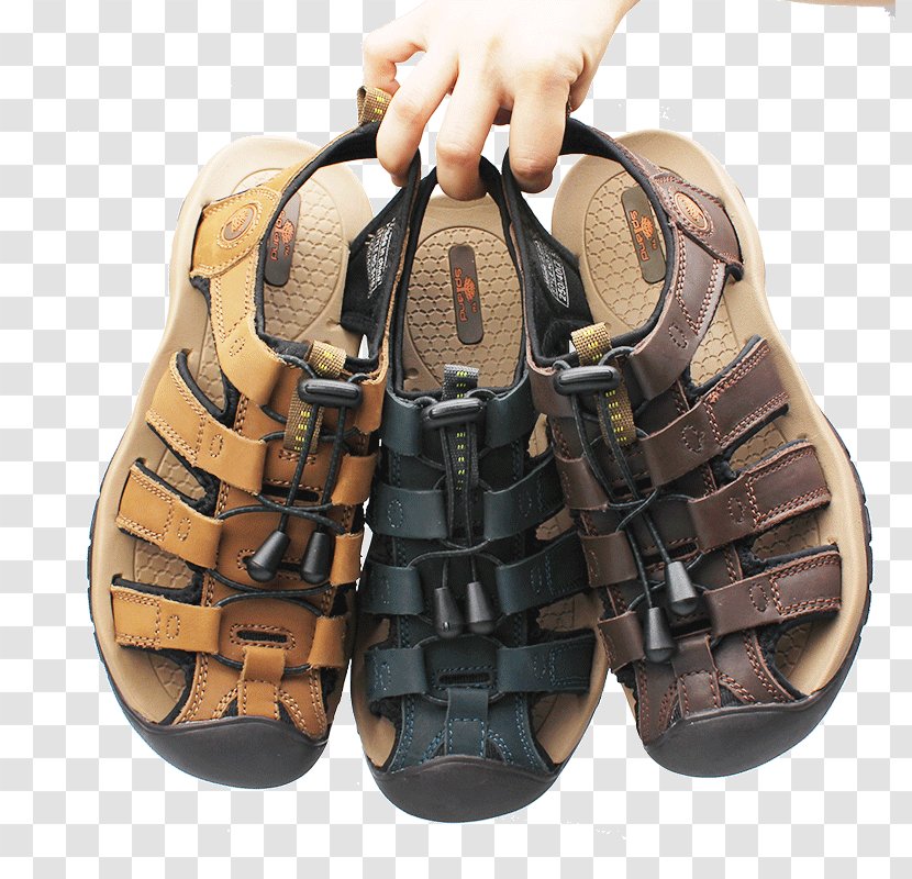Slipper Sandal Shoe Boot High-heeled Footwear - Men's Casual Sandals Transparent PNG