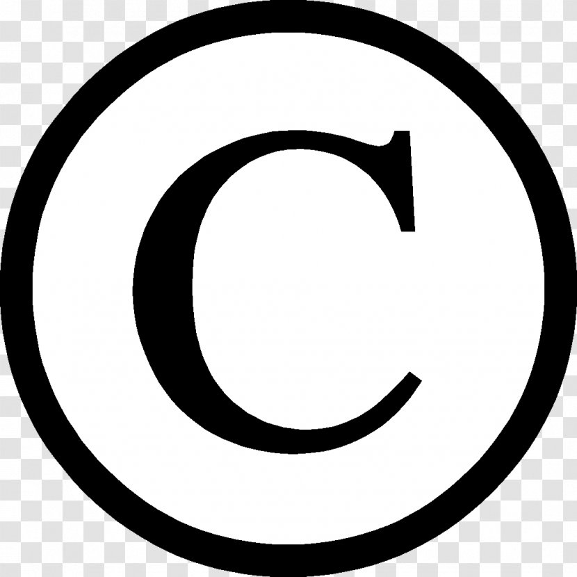 Copyright Symbol - Black And White Transparent PNG