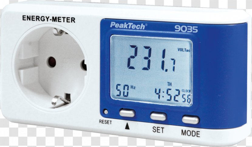 AC Power Plugs And Sockets Electric Potential Difference Energy Current Factor - Volt - Electricity Meter Transparent PNG