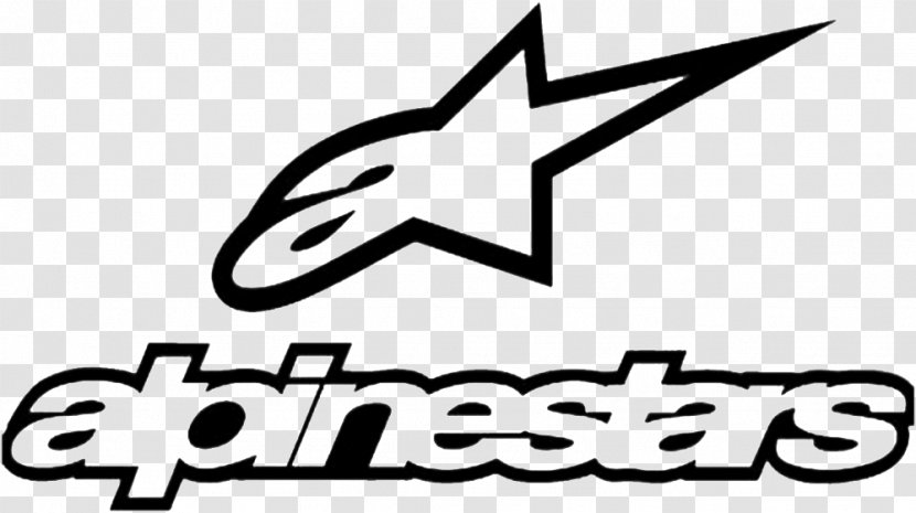 Alpinestars Logo Motorcycle Motocross - Monochrome Transparent PNG