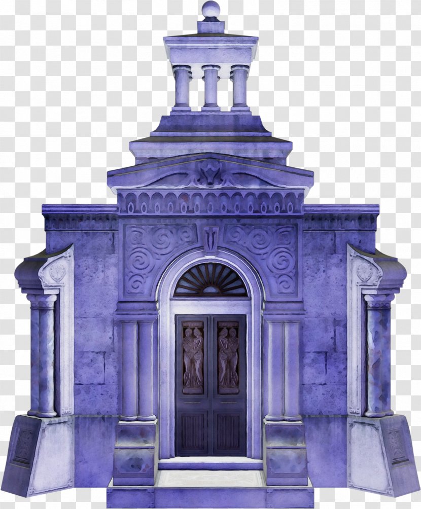 Purple Blue Architecture Violet Building - Place Of Worship - Facade Transparent PNG