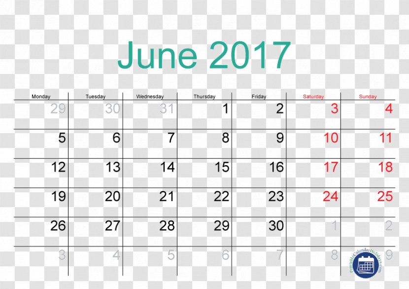 Calendar 0 1 Holiday July - June 2018 Transparent PNG