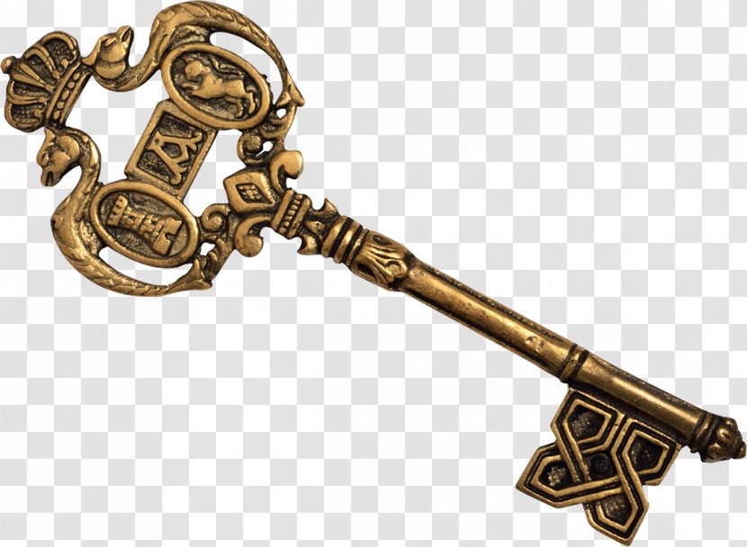 Key Symbol Idea Amulet - Brass Transparent PNG