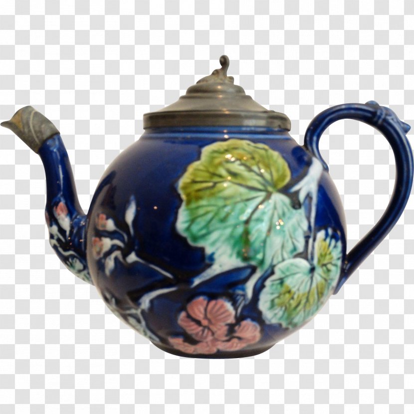 Teapot Ceramic Pottery Kettle Cobalt Blue Transparent PNG