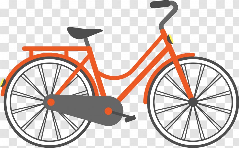 Electric Bicycle My Velo Kalkhoff Beistegui Hermanos - Wheel - Hand Painted Orange Bike Transparent PNG