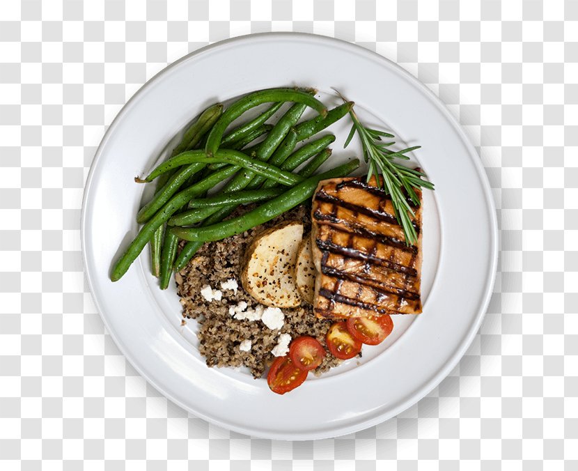 Vegetarian Cuisine Plate Recipe Garnish Dish - Grilled Salmon Transparent PNG