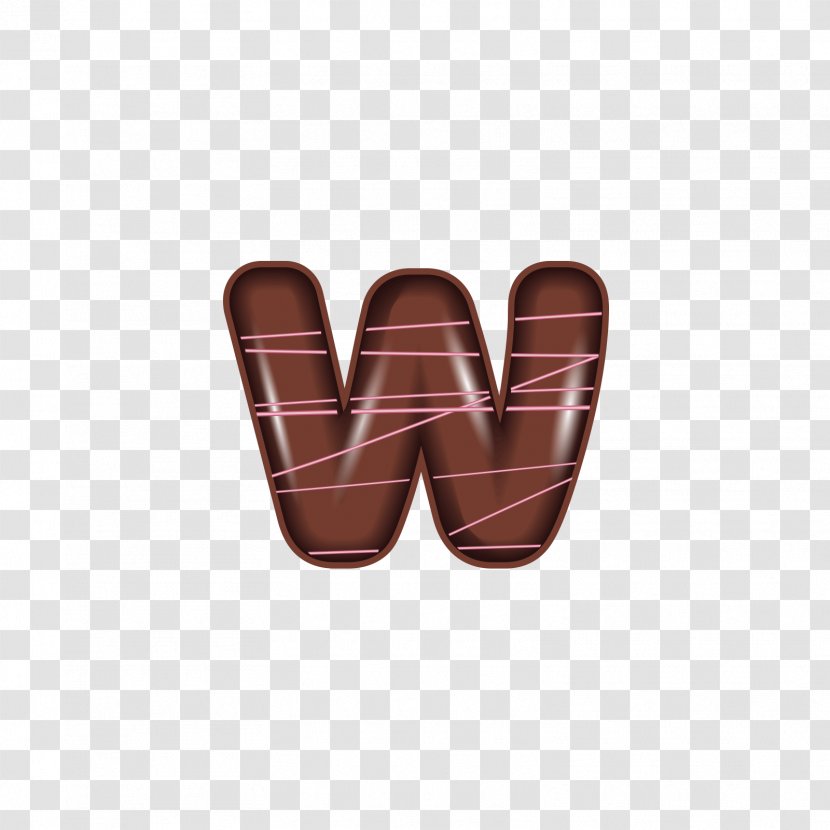 Letter W Chocolate - Footwear - The Alphabet Transparent PNG