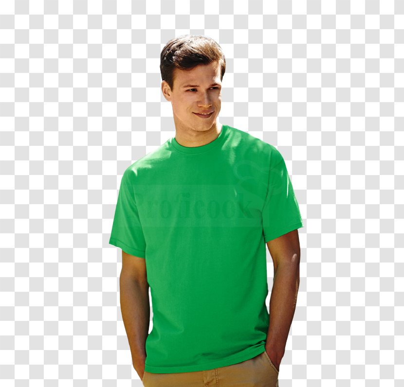 T-shirt Fruit Of The Loom Clothing Cotton Top - Green Transparent PNG