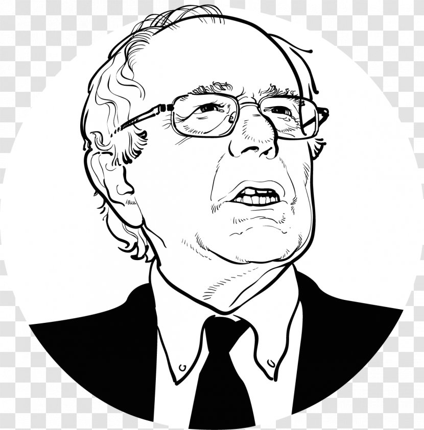 Democratic Party Presidential Debates And Forums, 2016 The Washington Post Drawing Line Art - Portrait - Bernie Sanders Transparent PNG