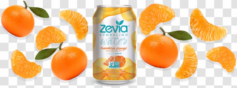 Carbonated Water Mandarin Orange Drink Food Tangerine - Juice Transparent PNG