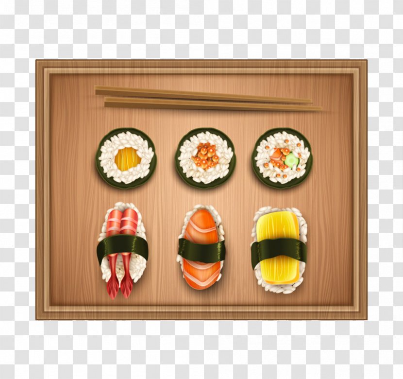 Japanese Cuisine Sushi Makizushi Euclidean Vector Rice - Picture Frame - Bowl Transparent PNG