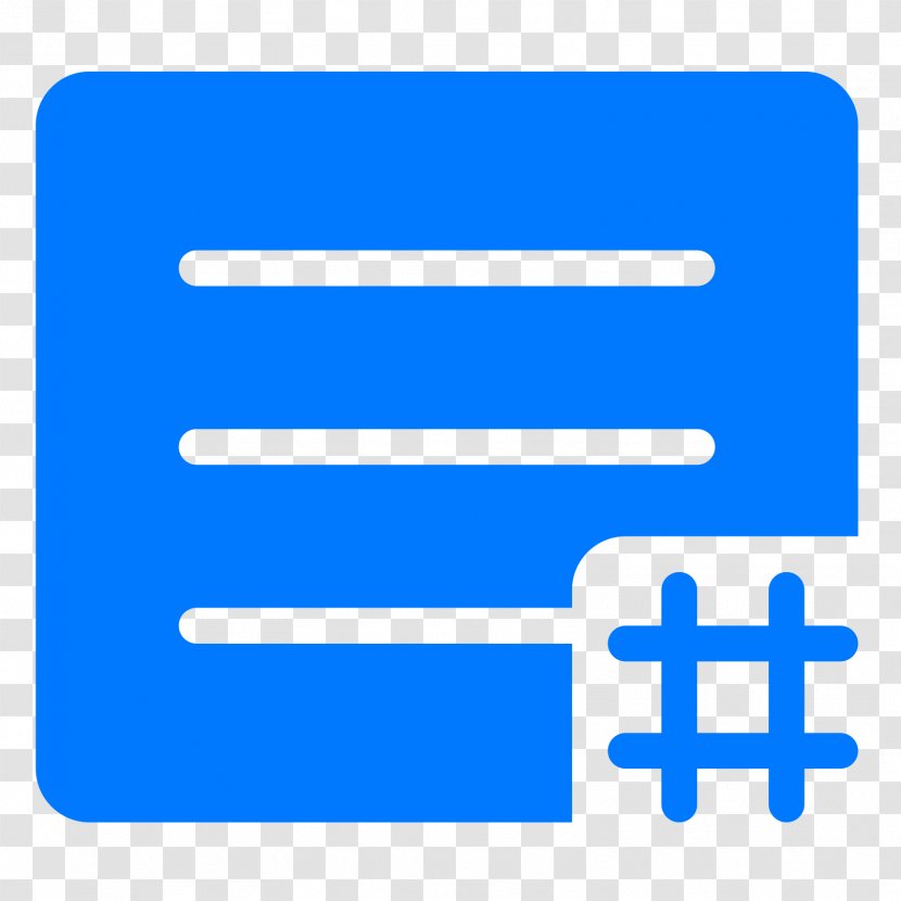 Hashtag Download Web Feed - Blue Transparent PNG
