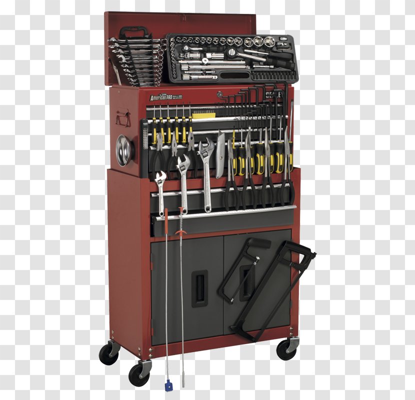 Tool Boxes Drawer Bearing - Cartoon - The Combination Of Red And Gray Transparent PNG