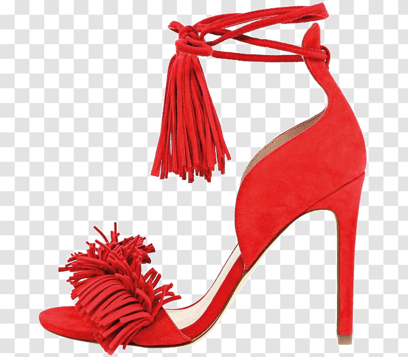 Sandal Court Shoe River Island Fringe - Red - Chinese Valentine Day Transparent PNG