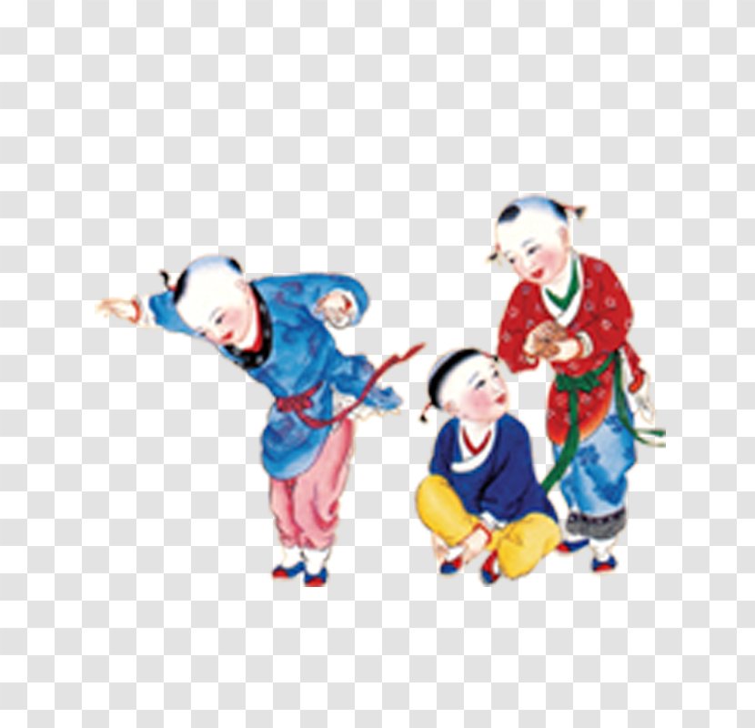 China New Year Picture Tradition Chinese Papercutting - Cartoon Doll Transparent PNG