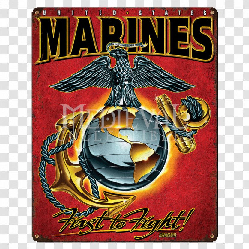 United States Marine Corps Eagle, Globe, And Anchor Always Faithful: The 100 Best Photos Of U.S. Marines In World War II Combat Soldier - Poster Transparent PNG