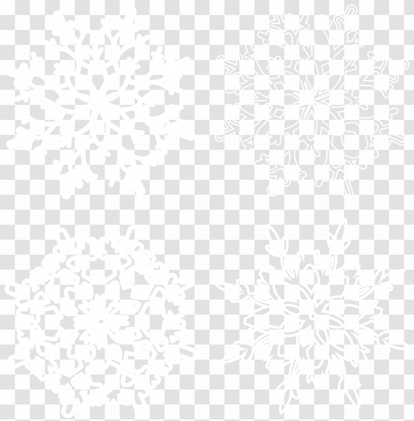 Black And White Line Point Angle Pattern - Photography - Snowflakes Transparent Clip Art Transparent PNG
