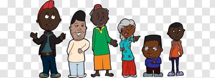 Family Royalty-free Clip Art - Cartoon - Black Men And Women Transparent PNG