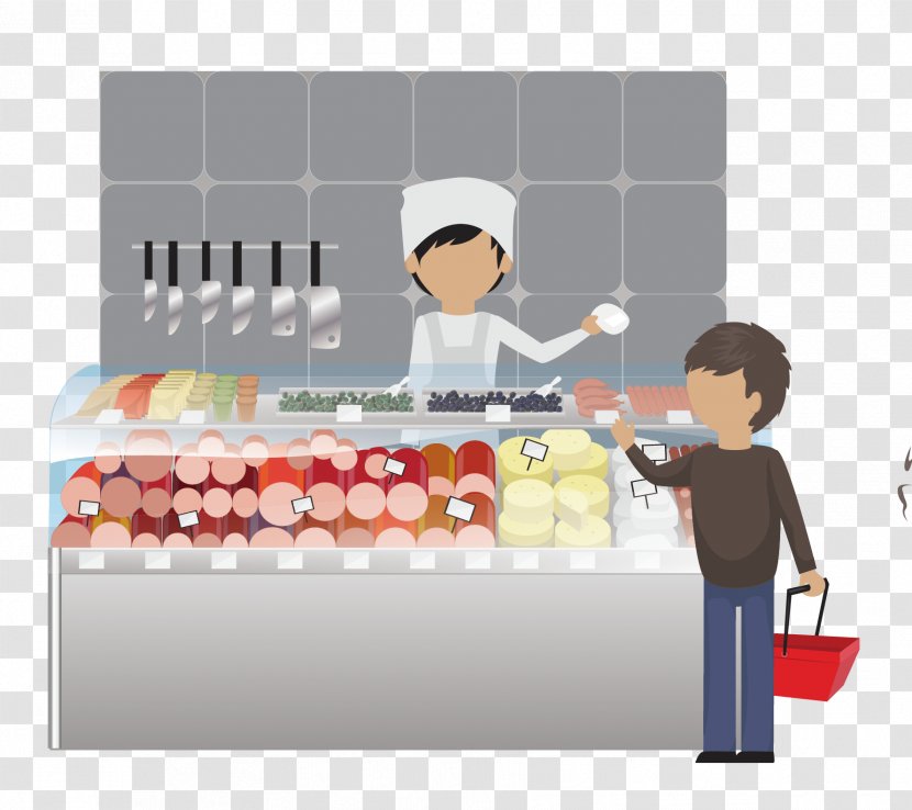 Supermarket Icon - Scalable Vector Graphics - Cartoon Hand Painted Businessman Transparent PNG