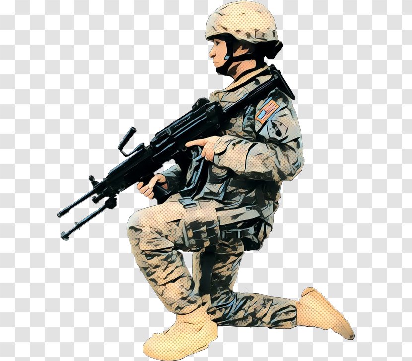 Soldier Gun Military Camouflage Infantry - Assault Rifle - Machine Transparent PNG