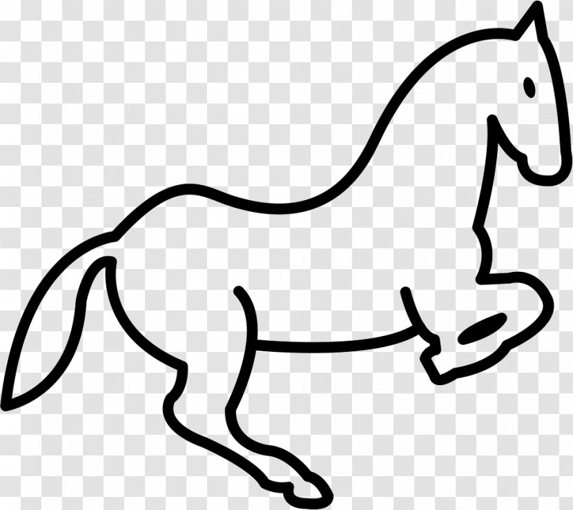 Horse Jumping - Black And White - Florida Outline Transparent PNG