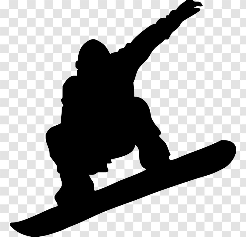 Snowboarding Skiing Silhouette Clip Art - Wall Decal - Snowboard Transparent PNG