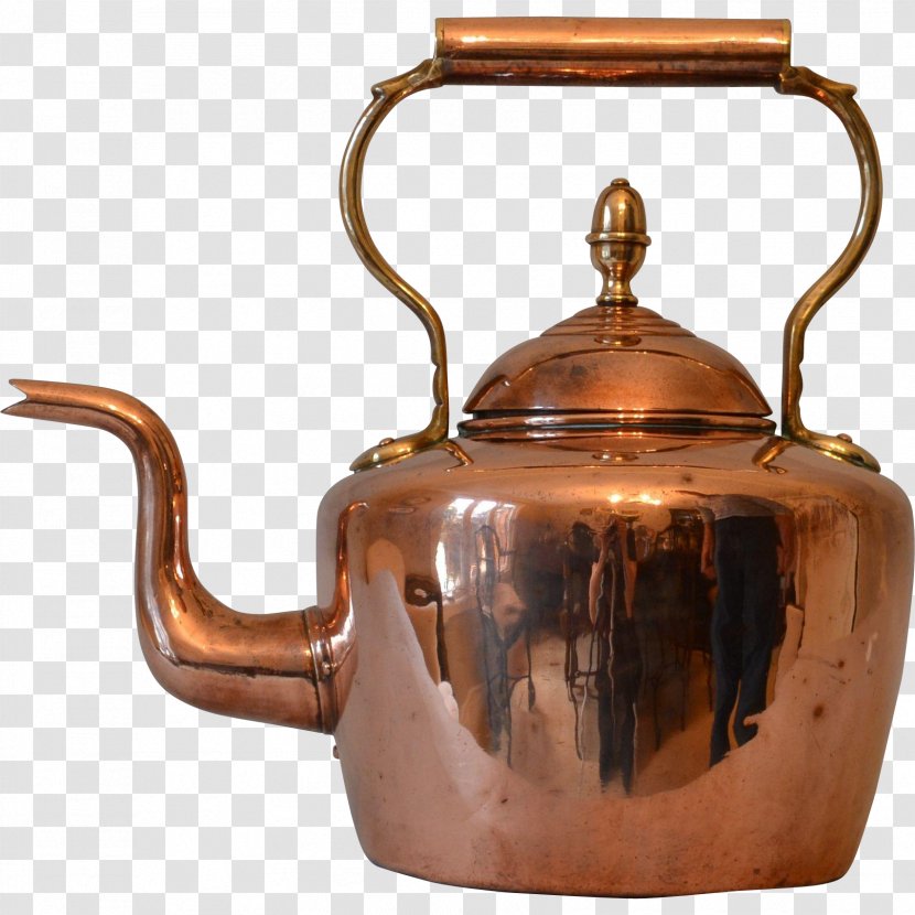 Kettle Copper England Metal Antique - Kitchenware Transparent PNG