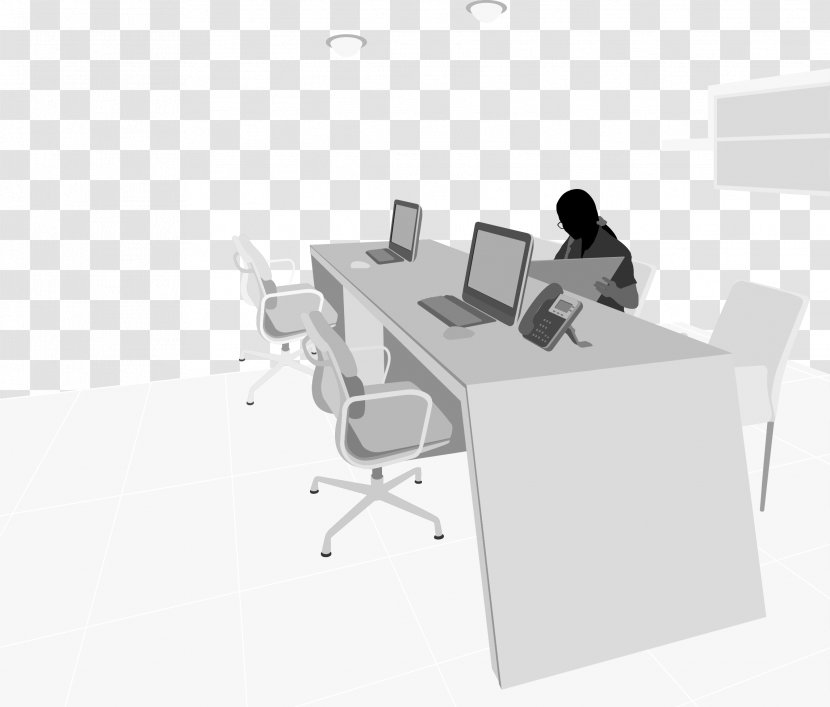Office Chair Table Businessperson - Vector Business People Transparent PNG