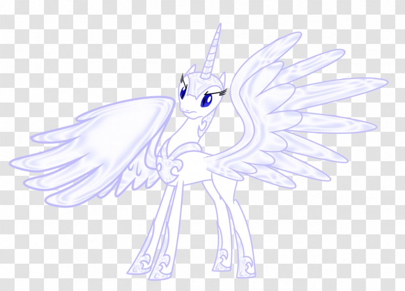 Fairy Horse Line Art Sketch - Silhouette Transparent PNG